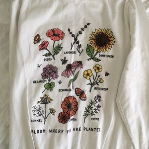 Floral-print, long-sleeve shirt